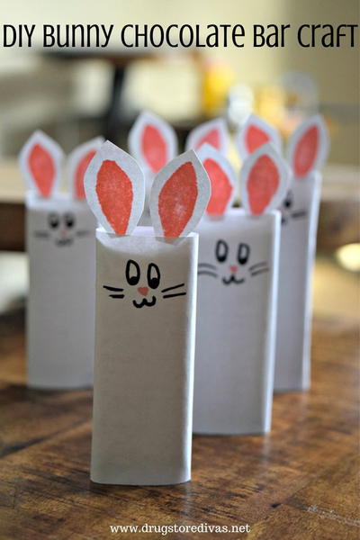 Diy Bunny Chocolate Bar Craft Diy Bunny Chocolate Bar Craft