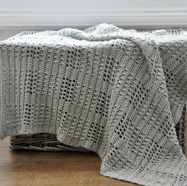 Silver Squares Blanket