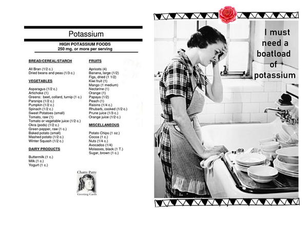 Free Printable Potassium Information Greeting Card Free Printable Potassium Information Greeting Card