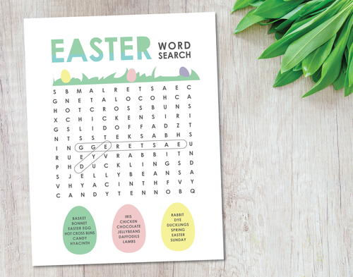 Free Printable Easter Word Search Free Printable Easter Word Search