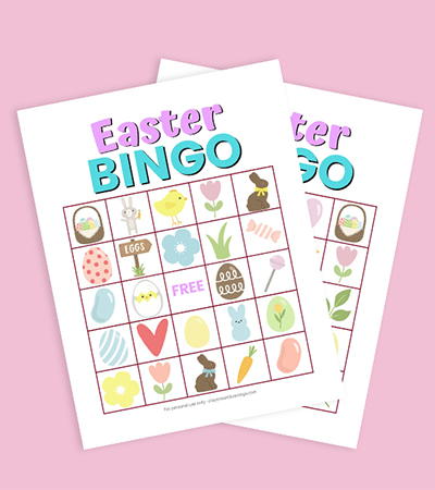 Easter Bingo Game Printable Easter Bingo Game Printable