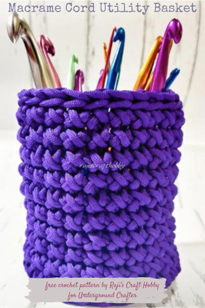 Macrame Cord Utility Basket Macrame Cord Utility Basket