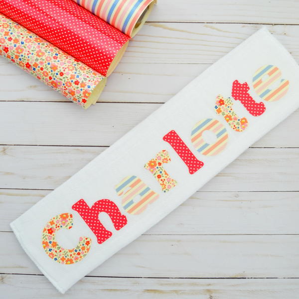 How To Make A Burp Cloth With Babys Name On It How To Make A Burp Cloth With Baby's Name On It
