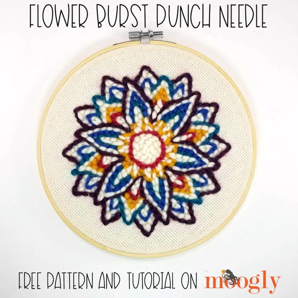 Flower Burst Punch Needle Pattern Flower Burst Punch Needle Pattern