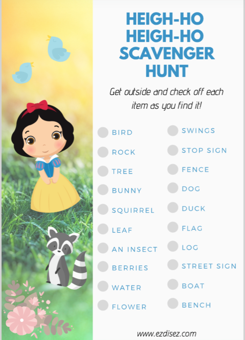 A Scavenger Hunt Fit For Snow White A Scavenger Hunt Fit For Snow White