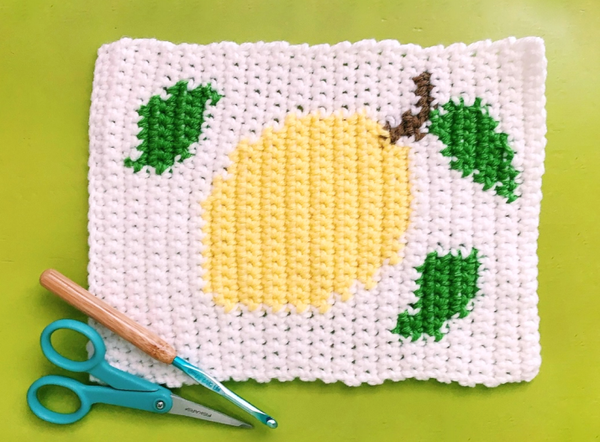 Stitch Away Stress Lemon Blanket Square