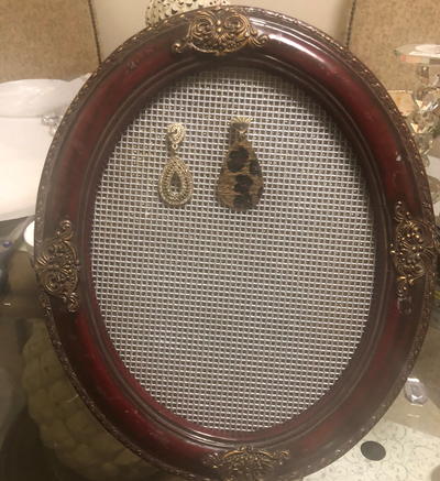 Ornate Picture Frame Earring Holder
