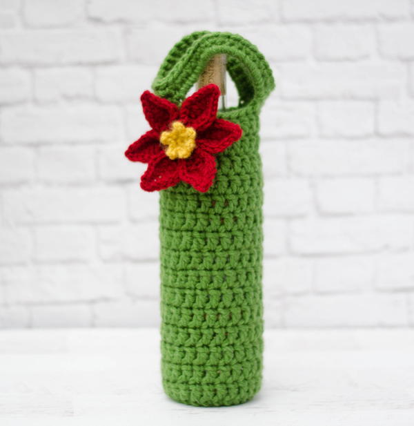 Poinsettia Wine Cozy Poinsettia Wine Cozy