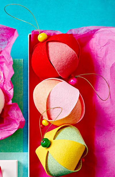 Felt Covered Christmas Ornaments