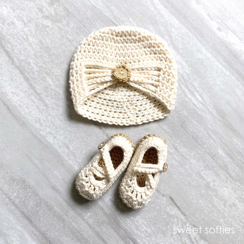 Babys Buttoned Turban Hat Baby's Buttoned Turban Hat