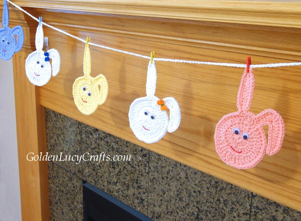 Crochet Easter Bunny Egg Garland Crochet Easter Bunny Egg Garland
