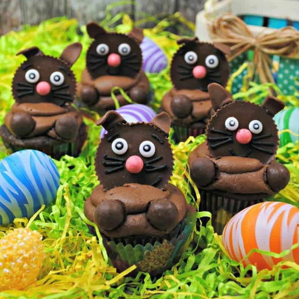 Adorable Easter Bunny Candy Cupcakes Adorable Easter Bunny Candy Cupcakes