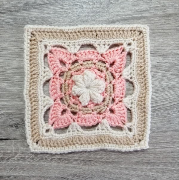 Crochet Dainty Pop Flower Square Crochet Dainty Pop Flower Square