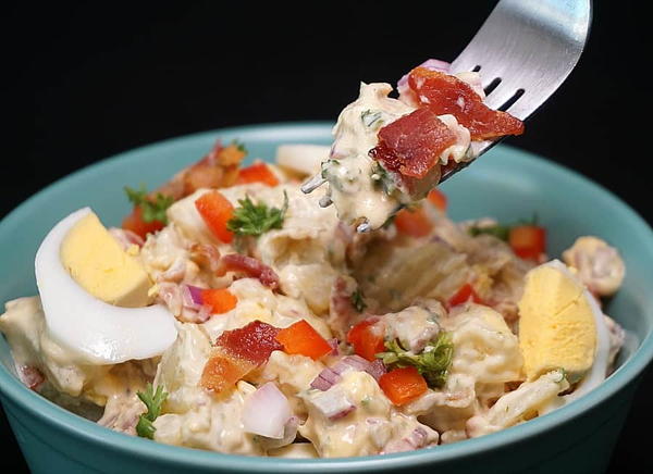 Potato Salad With Bacon And Eggs Potato Salad With Bacon And Eggs