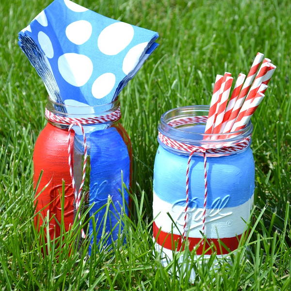 Patriotic Mason Jar Craft Ideas