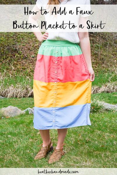 How To Add A Faux Button Placket To A Skirt How To Add A Faux Button Placket To A Skirt
