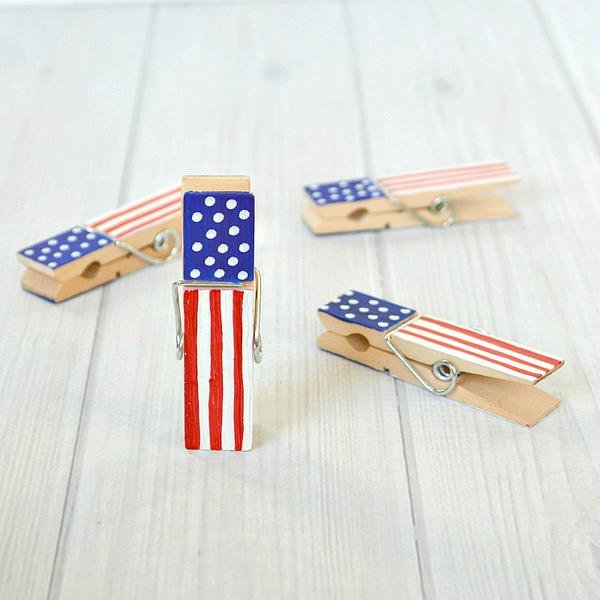 Diy Patriotic Clothespins Diy Patriotic Clothespins