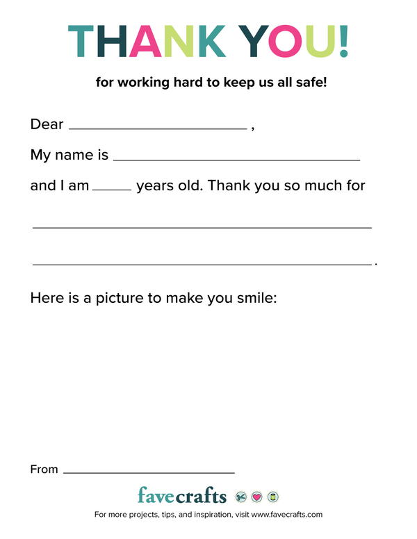 Printable Gratitude Letter to share with essential workers
