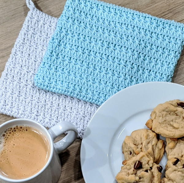Elegant Star-stitch Potholder Elegant Star-stitch Potholder