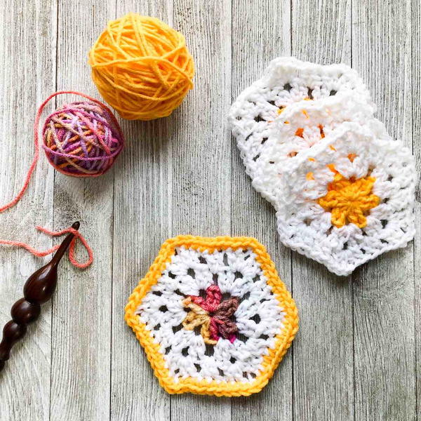 How To Crochet A Granny Hexagon How To Crochet A Granny Hexagon