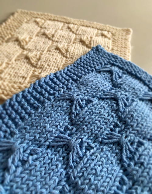 Cute Bows Knitted Dishcloth Cute Bows Knitted Dishcloth