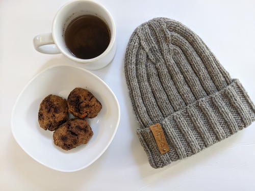 Ribbed Beanie With Catchy Crown Ribbed Beanie With Catchy Crown