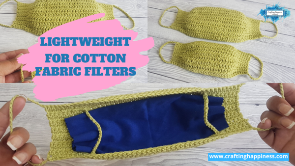 Crochet Face Mask With Filter Insert Adjustable Child Adult Sizes Crochet Face Mask With Filter Insert Adjustable Child & Adult Sizes