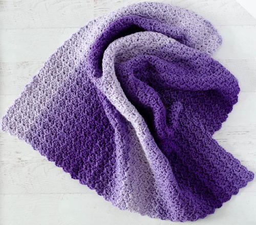 Tulip Stitch At Twilight Baby Blanket Tulip Stitch At Twilight Baby Blanket