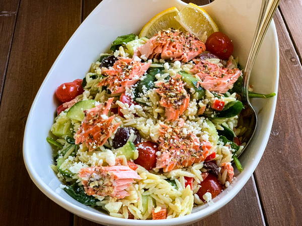Easy Salmon Orzo Pasta Salad Easy Salmon Orzo Pasta Salad
