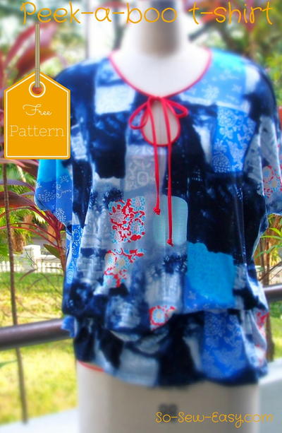 Free Easy Peek-a-boo T-shirt Pattern Free & Easy Peek-a-boo T-shirt Pattern