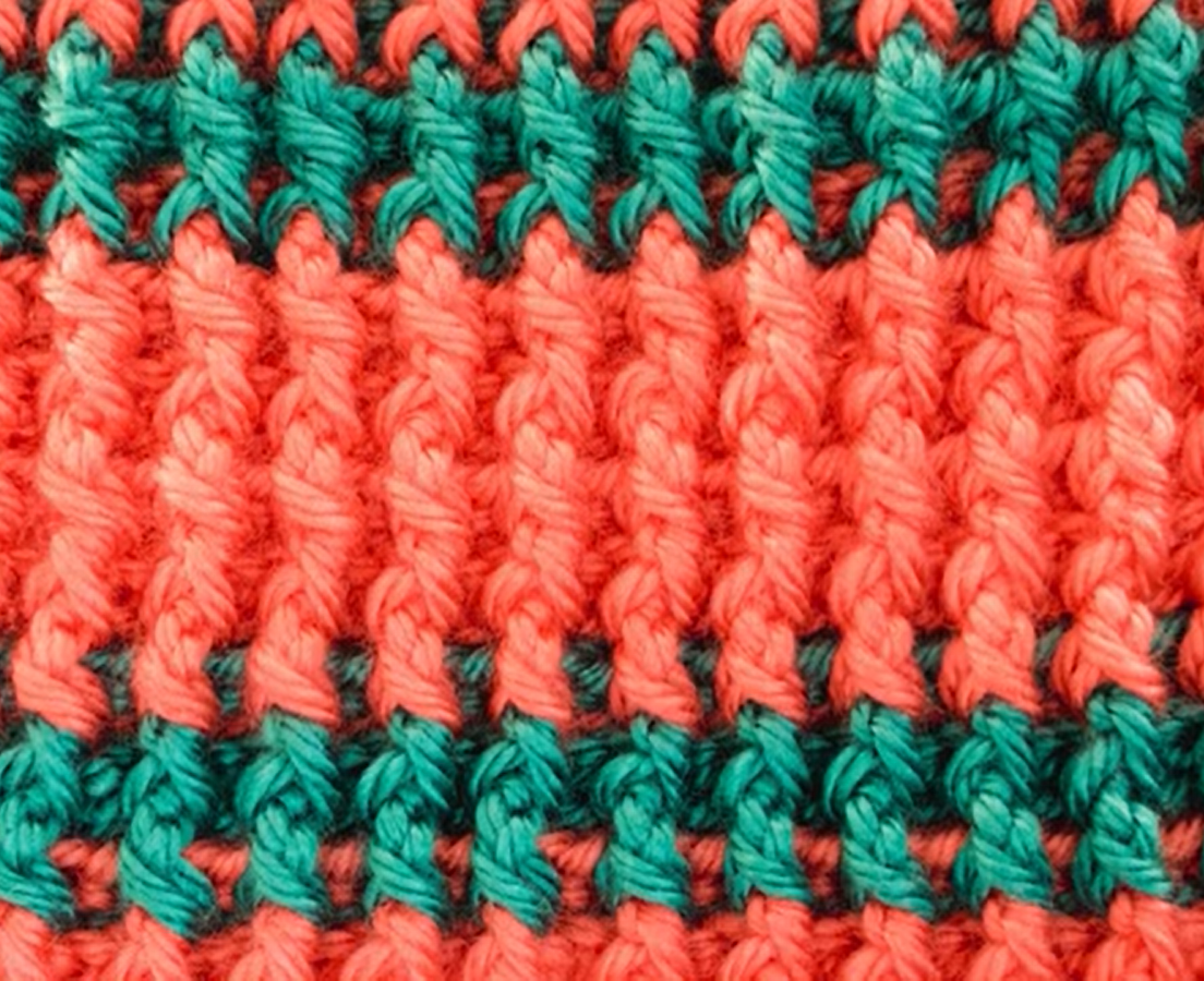 Front Post and Back Post Double Crochet Stitch (LeftHanded