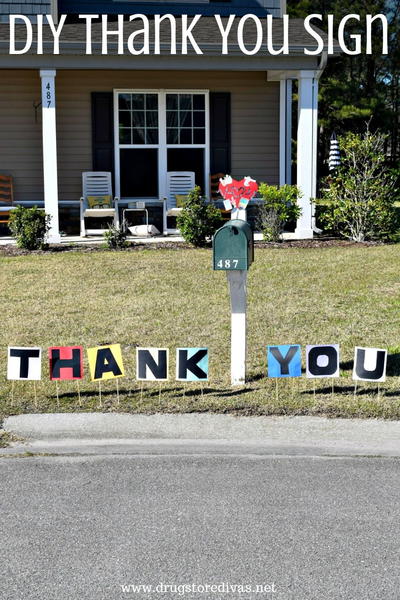 Diy Thank You Sign Diy Thank You Sign