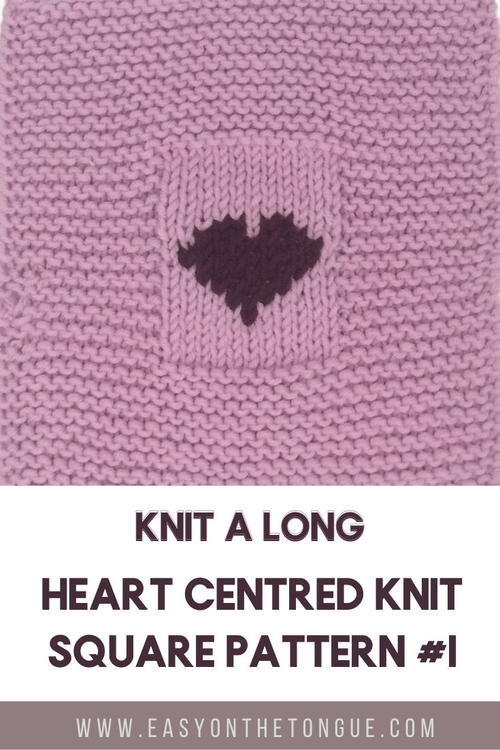 Lets Knit A Blanket Square 1 With Heart Free Knitting Pattern Lets Knit A Blanket, Square 1 With Heart Free Knitting Pattern