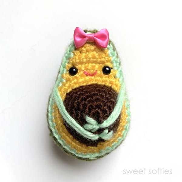 Pregnant Avocado Amigurumi Fruit Vegetable Doll Pregnant Avocado Amigurumi Fruit Vegetable Doll