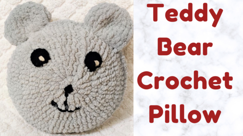 Teddy Bear Crochet Pillow Teddy Bear Crochet Pillow