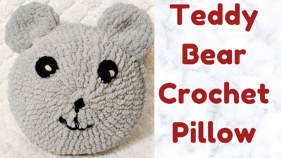Teddy Bear Crochet Pillow Teddy Bear Crochet Pillow
