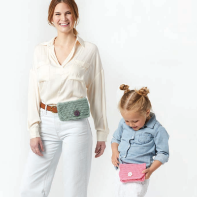 Parent and Child Crochet Belt Bags Pattern