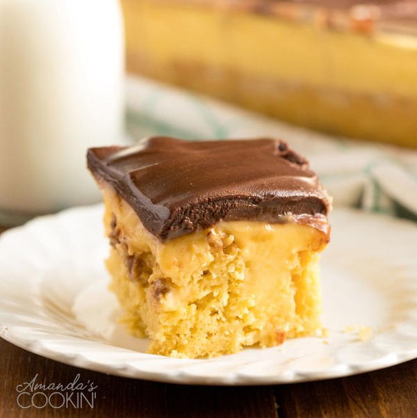 Boston Cream Poke Cake Boston Cream Poke Cake