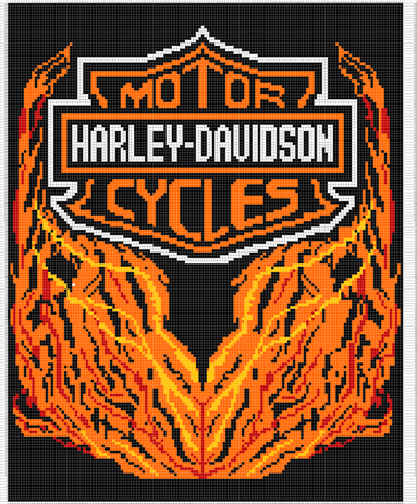 Harley Davidson Afghan
