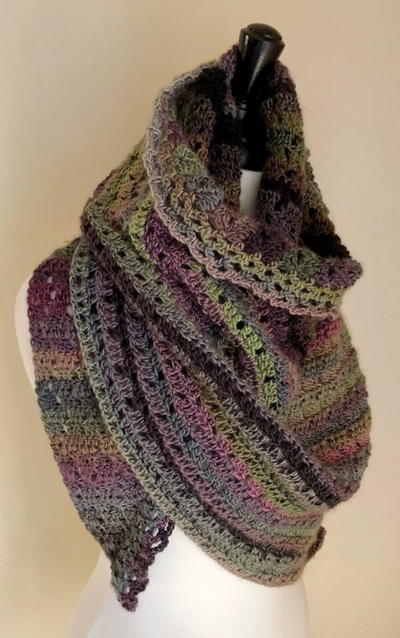 Crochet Whimsical Woods Triangle Shawl Crochet Whimsical Woods Triangle Shawl