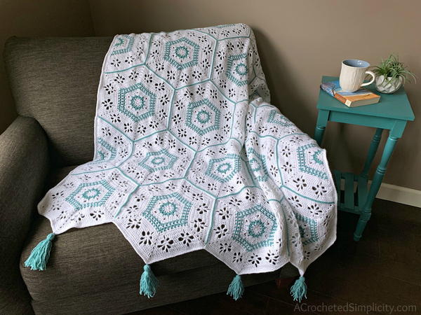 Succulent Spring Hexagon Afghan Succulent Spring Hexagon Afghan