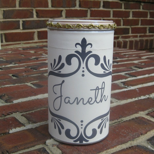 Personalized Repurposed Tin Can Personalized Repurposed Tin Can