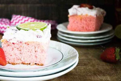 Boozy Strawberry Margarita Cake