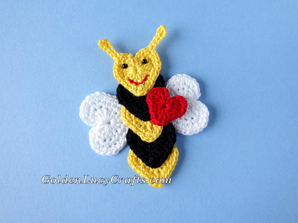 Crochet Bee Applique Crochet Bee Applique