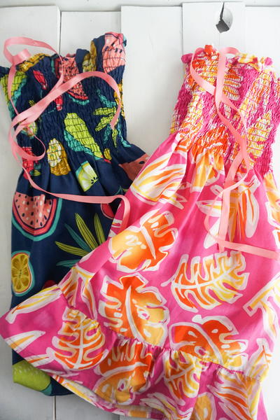 Simple Shirred Dress for Girls Simple Shirred Dress for Girls