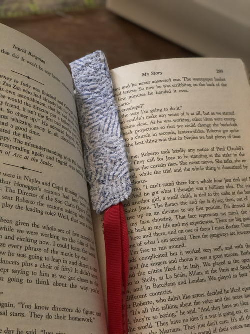 Scrap Fabric Bookmark From Teeny Trimmings Scrap Fabric Bookmark From Teeny Trimmings