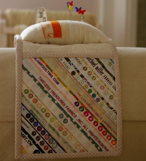 Scrappy Armrest Pincushion Tutorial Scrappy Armrest Pincushion Tutorial