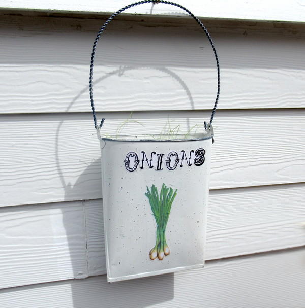 Repurposed Metal Wall Pocket Planter Repurposed Metal Wall Pocket Planter