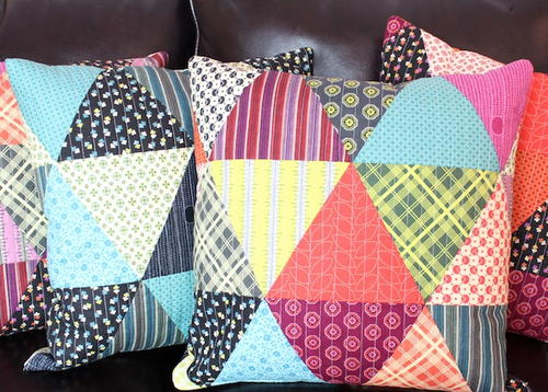 Patchwork Triangle Pillows Patchwork Triangle Pillows