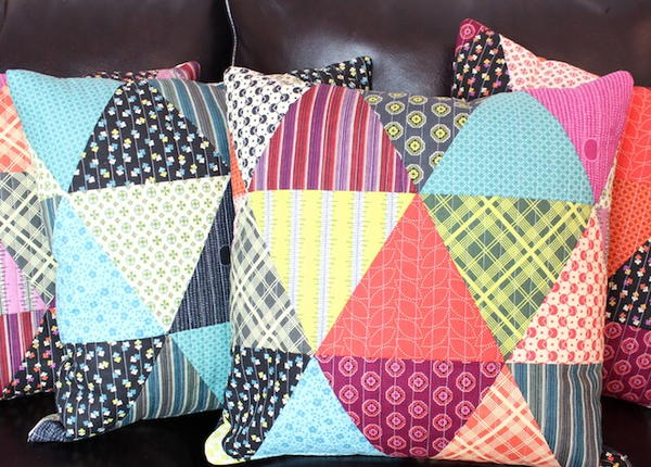 Patchwork Triangle Pillows Patchwork Triangle Pillows
